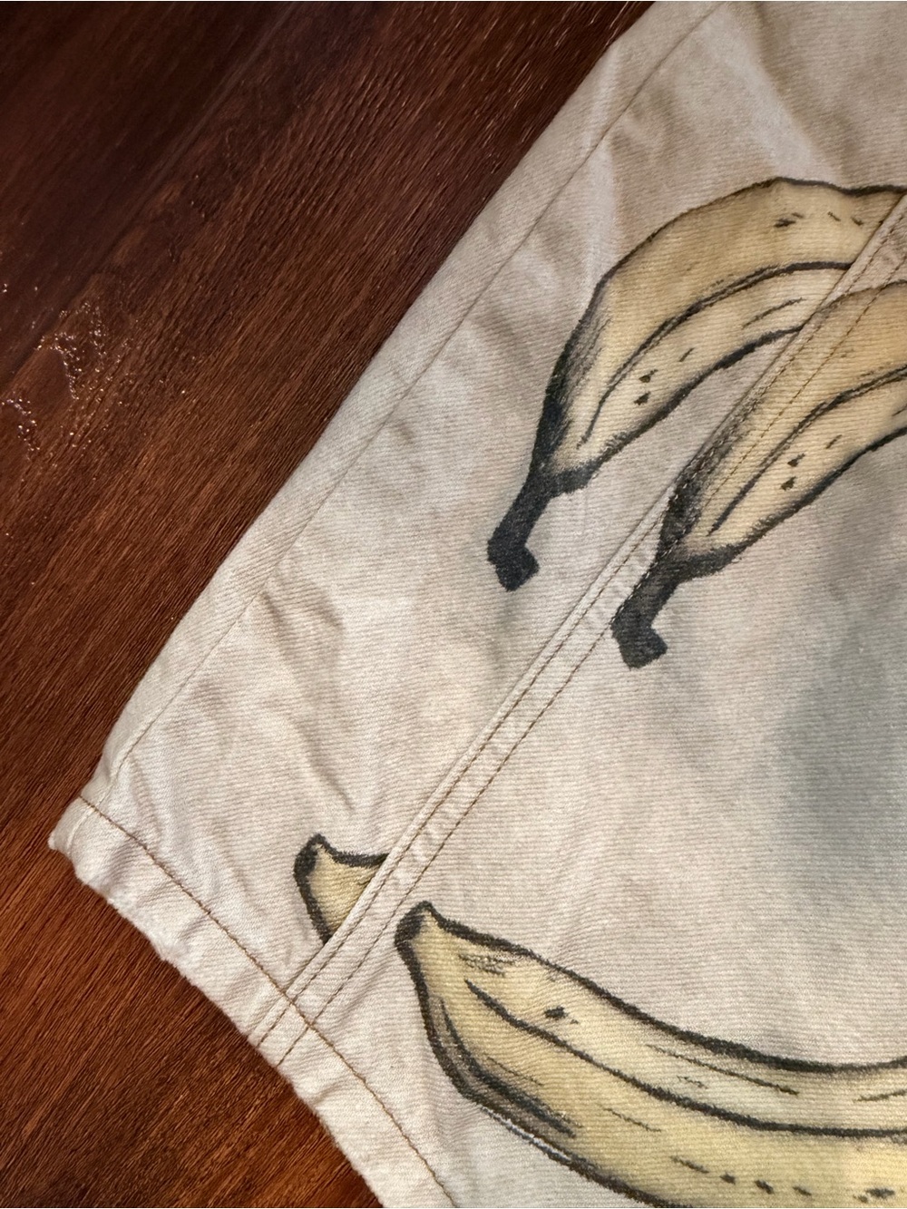 We The Free Beige Wide-Leg Jeans with Banana Print - Picture 4 of 13